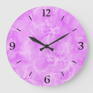 Grande Horloge Ronde Marbre tourbillon - violet doux