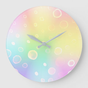 Grande Horloge Ronde Mariage arc-en-ciel magique