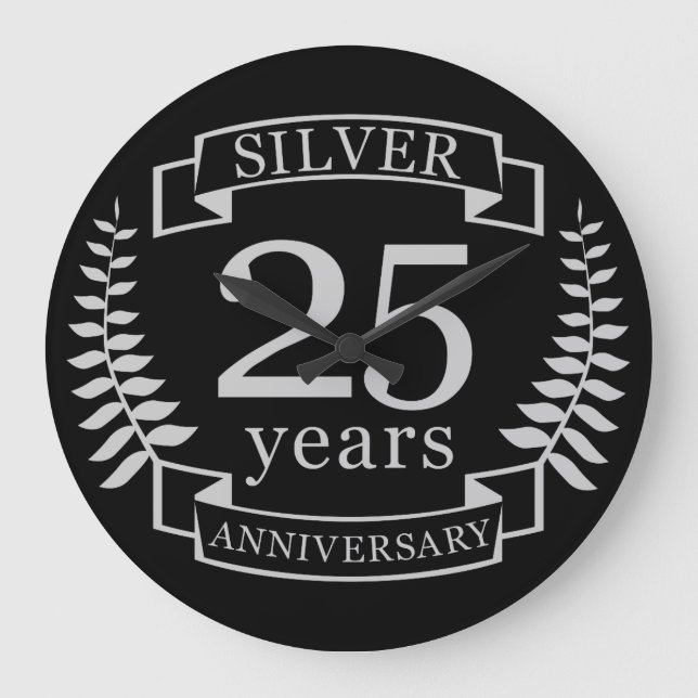 Grande Horloge Ronde Mariage d'argent 25 ans (Recto)