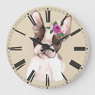 Grande Horloge Ronde Marisol, l'horloge murale des Bulldog français
