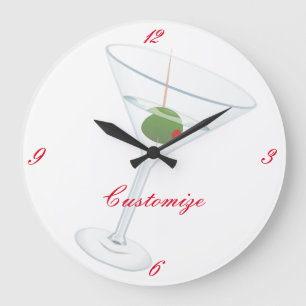 Grande Horloge Ronde Martini à l'olive sale Thunder_Cove