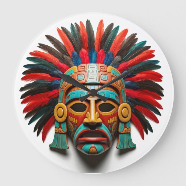 Grande Horloge Ronde Masque maya Voyage Mexique (Recto)