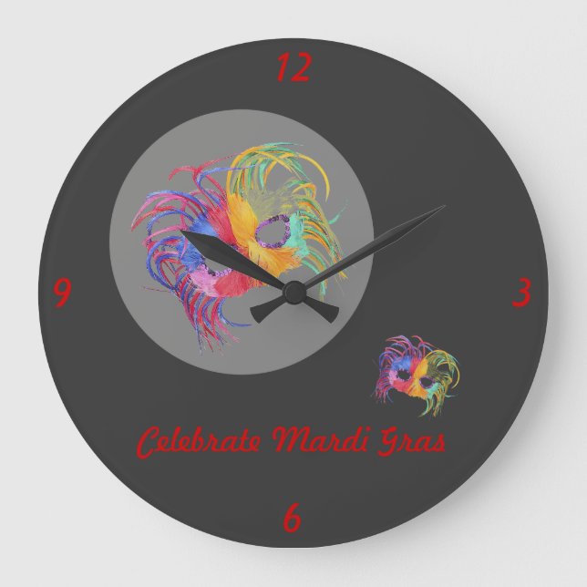 Grande Horloge Ronde Masque perlé - (Recto)