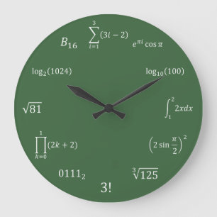 Grande Horloge Ronde Math equations et notations