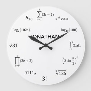 Grande Horloge Ronde Math equations et notations