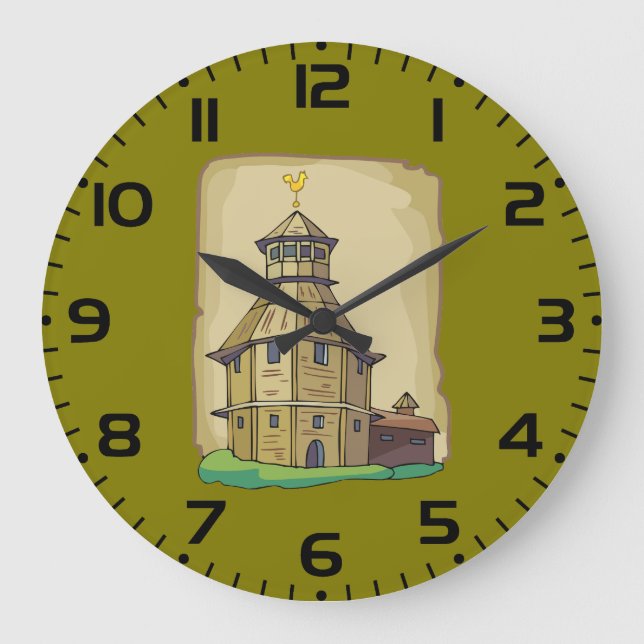 Grande Horloge Ronde Medieval Wooden Watchtower and Fortress (Recto)