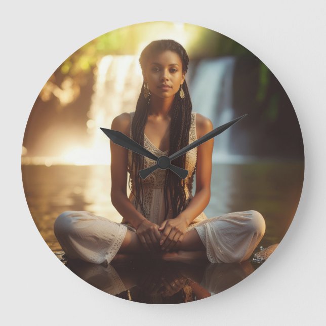 GRANDE HORLOGE RONDE MEDITATION - YOGA - WELLNESS - CARPE DIEM (Recto)