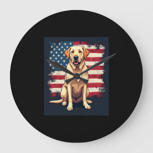 Grande Horloge Ronde Meilleur Labrador Pour Hommes Femmes Laboratoire J