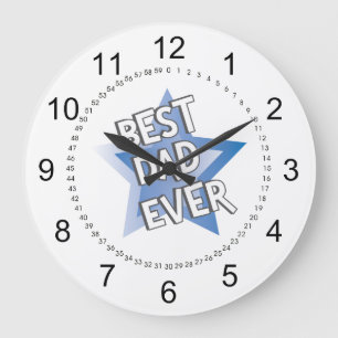 Grande Horloge Ronde Meilleur papa jamais