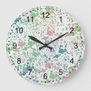 Grande Horloge Ronde Mélange de peinture