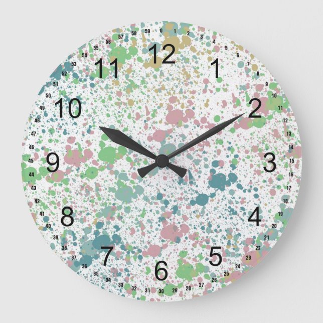 Grande Horloge Ronde Mélange de peinture (Recto)