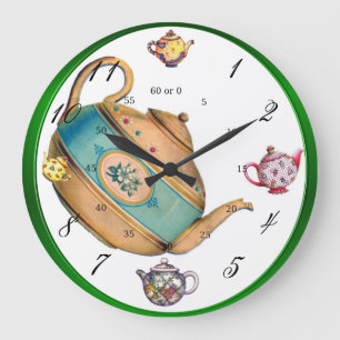 Grande Horloge Ronde Mélodie de théière