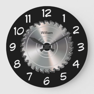 Grande Horloge Ronde Mens Monogram Man Cave Wall Clocks