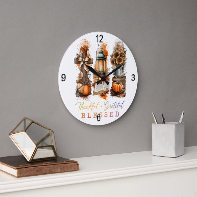 Grande Horloge Ronde Merci gracieux béni (Bureau)
