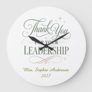 Grande Horloge Ronde Merci pour votre leadership Personnalisé 