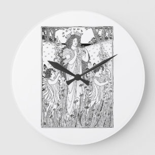 Grande Horloge Ronde Mère Nature été
