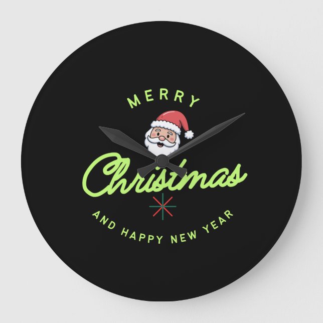 Grande Horloge Ronde Merry Christmas and Happy New Year (Recto)