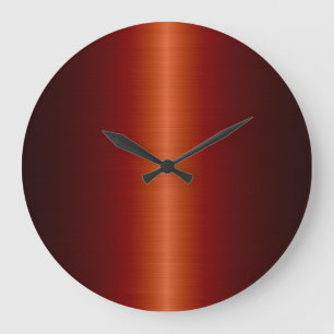Grande Horloge Ronde Métal en acier inoxydable 2