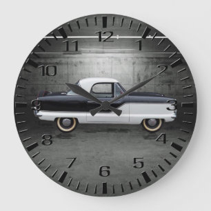 Grande Horloge Ronde Métropole noir et blanc de Nash