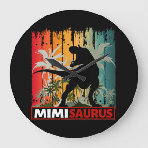 GRANDE HORLOGE RONDE MIMISAURUS AMATEUR DE DINOSAURES