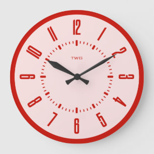 Grande Horloge Ronde Minimaliste moderne personnalisé