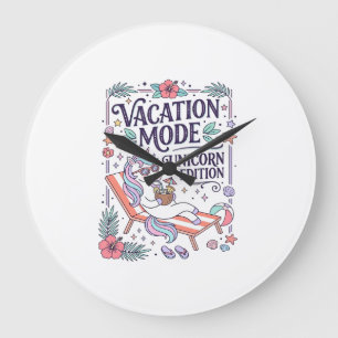 Grande Horloge Ronde Mode Vacances Licorne Édition Licorne Adorable App
