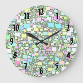 Grande Horloge Ronde Modèle Arrière - plan Pastel Mini Box