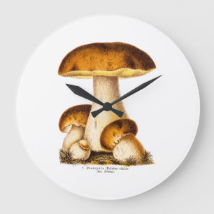 Grande Horloge Ronde Modèle comestible de champignons de champignon