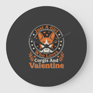 Grande Horloge Ronde Modèle de la Saint-Valentin pour les filles qui ai