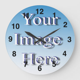 Grande Horloge Ronde Modèle d'images élégant Créez votre propre