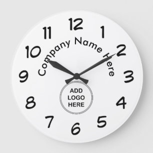 Grande Horloge Ronde Modèle du logo de la société Office