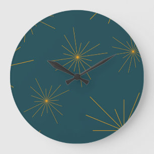 Grande Horloge Ronde Moderne, simple, cool, abstraction lumière tendanc