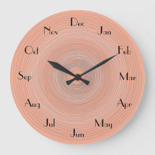 Grande Horloge Ronde Mois au lieu des nombres