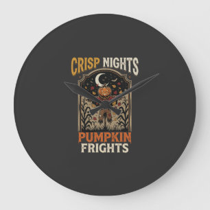 Grande Horloge Ronde Moissons d'Halloween Épouvantes de citrouille