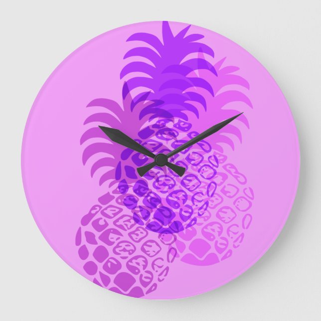 Grande Horloge Ronde Momona Pineapple Hawaiian Tropical (Recto)
