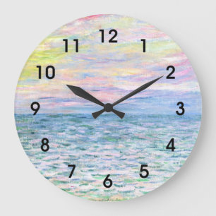 Grande Horloge Ronde Monet - Coucher de soleil à Pourville