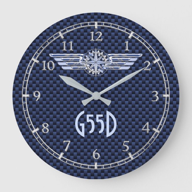 Grande Horloge Ronde Mongram Air Pilot Silver Wings Compass Blue on a (Recto)