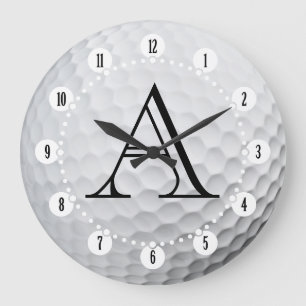 Grande Horloge Ronde Monogramme classique   Cadeaux Golf Sport