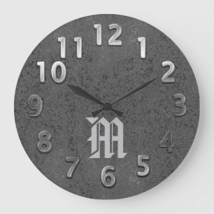 Grande Horloge Ronde Monogramme cool Regarder le métal