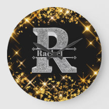 Monogramme d'argent initial R personnalisé Votre n