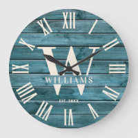 Monogramme rustique Bois-Driftwood Nom de famille 