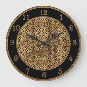 Grande Horloge Ronde monogrammed Cheetah Print and Stiletto