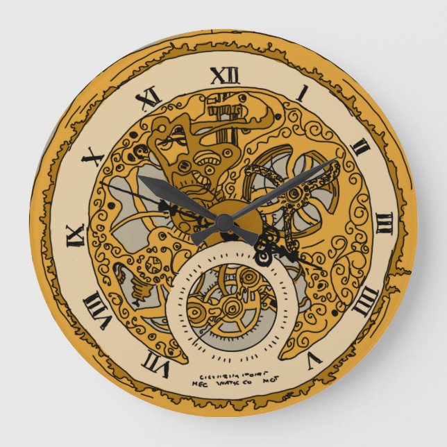 Grande Horloge Ronde Montre de poche illustrée (Recto)