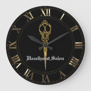 Grande Horloge Ronde Montre pure de ciseaux Antiqued par Hazlehurst