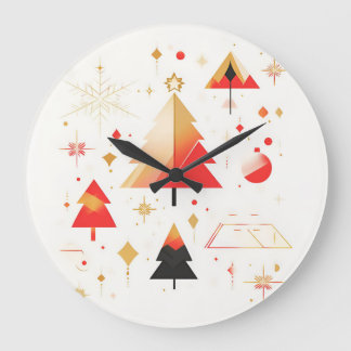 Grande Horloge Ronde Montre sur le thème de Noël