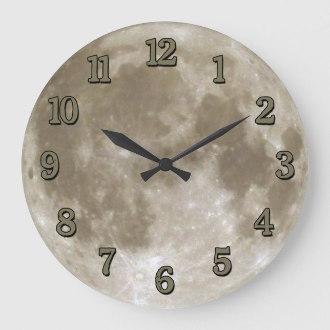 Grande Horloge Ronde Moon Clock with Numbers (Recto)