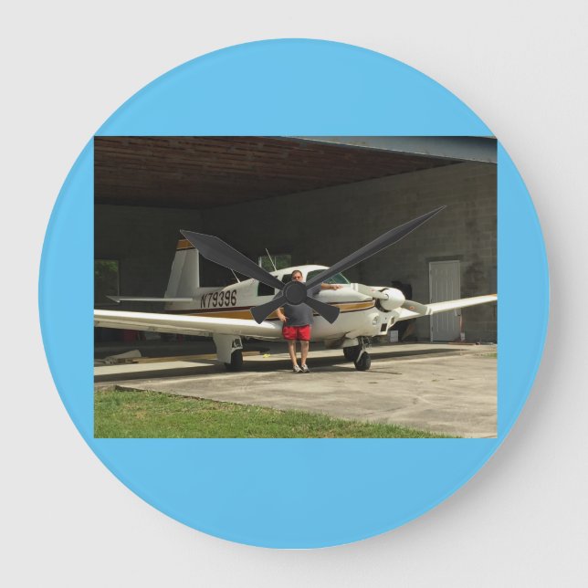 Grande Horloge Ronde Mooney Airplane Clock (Recto)