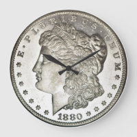 Morgan Silver dollar Clock without Numbers