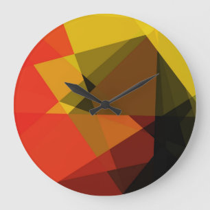 Grande Horloge Ronde Motif abstrait de cubisme