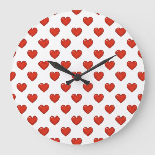 Grande Horloge Ronde Motif cardiaque